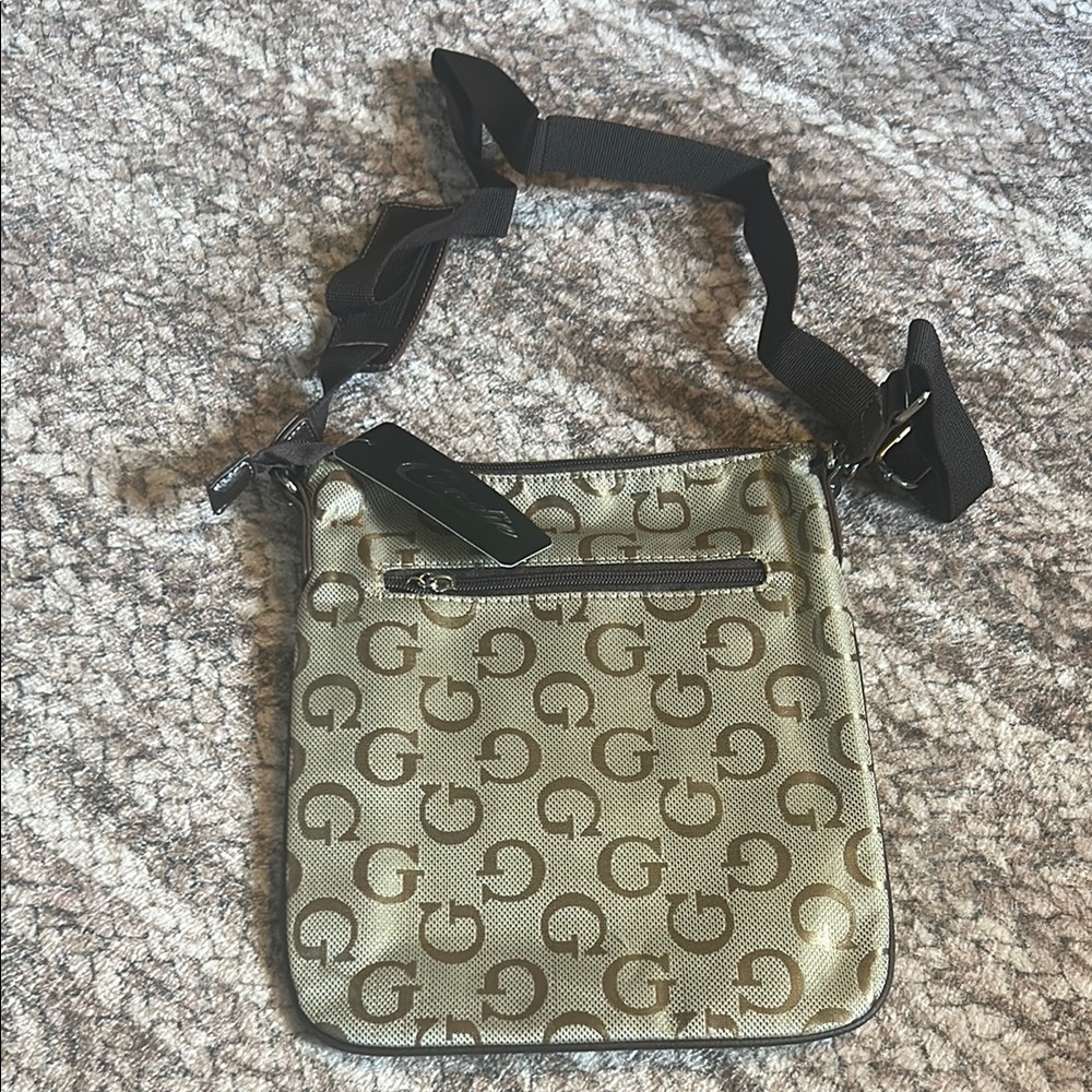 Brown and Tan Crossbody Bag